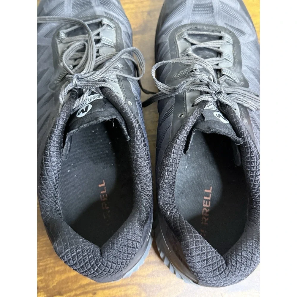 Merrell Mens Size 14 Agility‎ Synthesis Flex Exuberance Black Trail Running